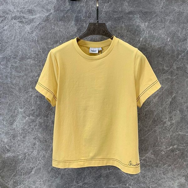 新色登場☆バーバリー ロゴ刺繍 コットン Tシャツ 偽物 Baz22860
